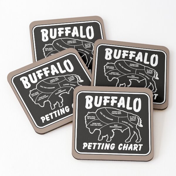Item preview, Buffalo Petting Chart - Funny Wildlife, Bison, Fluffy Cow designed and sold by NoBonesLife.