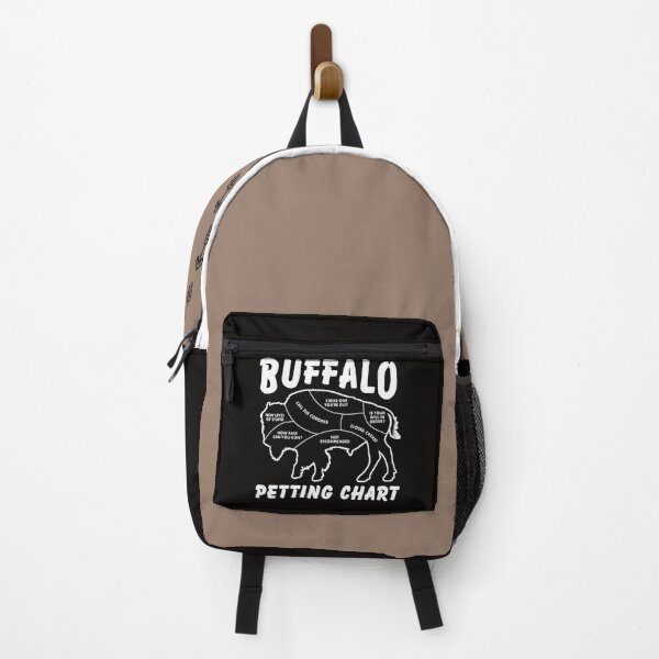 Item preview, Buffalo Petting Chart - Funny Wildlife, Bison, Fluffy Cow designed and sold by NoBonesLife.