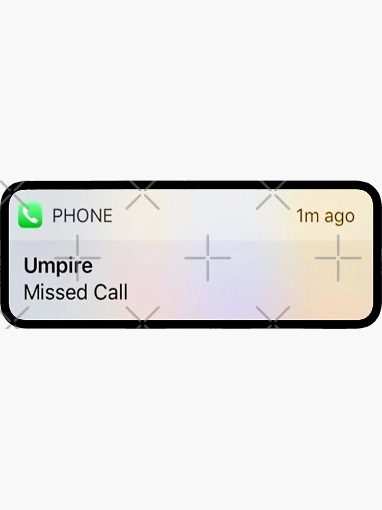 Thumbnail 3 of 3, Sticker, THE UMPIRE MISSED CALL BASEBALL designed and sold by Beachbrother.