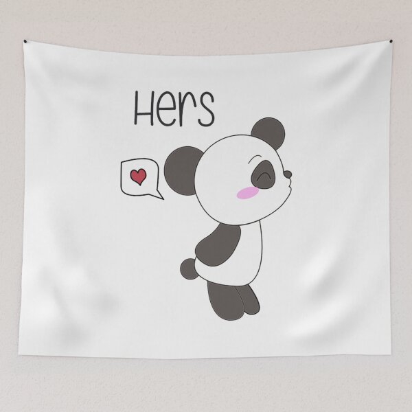 Item preview, His  Hers Panda Couple Shirts Boy Version designed and sold by AzzoHandmade.
