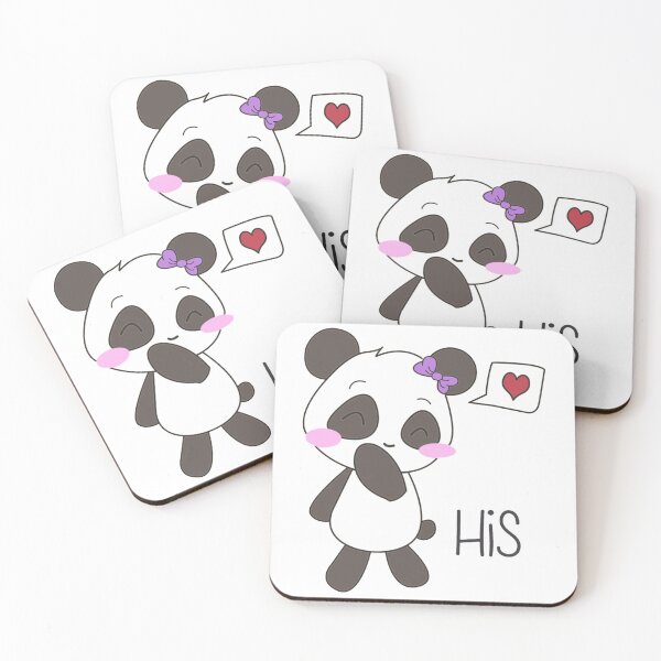 Item preview, His  Hers Panda Couple Shirts Girl Version designed and sold by AzzoHandmade.