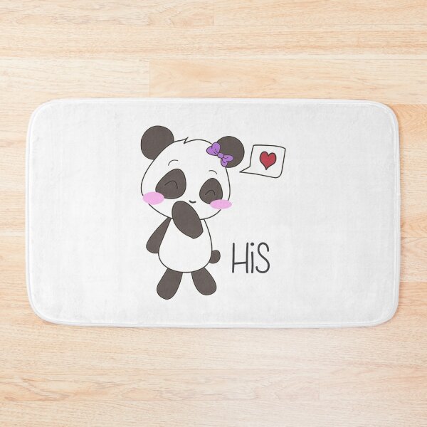 Item preview, His  Hers Panda Couple Shirts Girl Version designed and sold by AzzoHandmade.