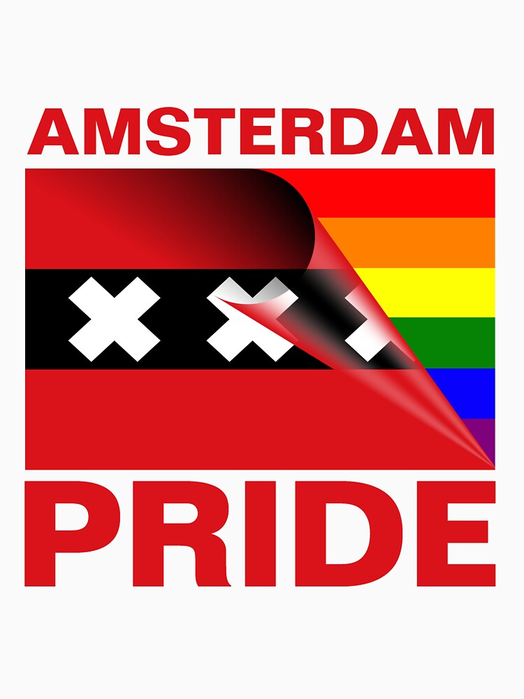 "Amsterdam Pride LGBT Rainbow Flag" Tshirt by bigbadbear Redbubble