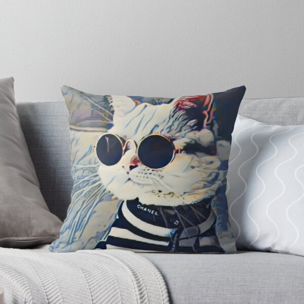 Item preview, cat wearing sunglasses painting designed and sold by Fiona Shorts.