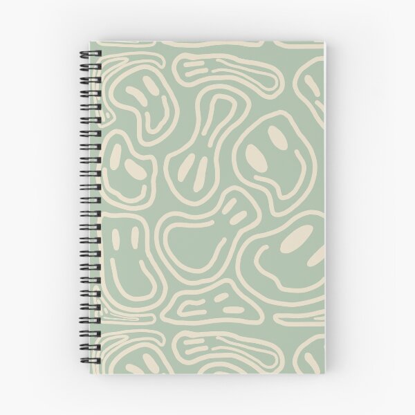 Item preview, vintage sage green smiley face print designed and sold by reesewolf.