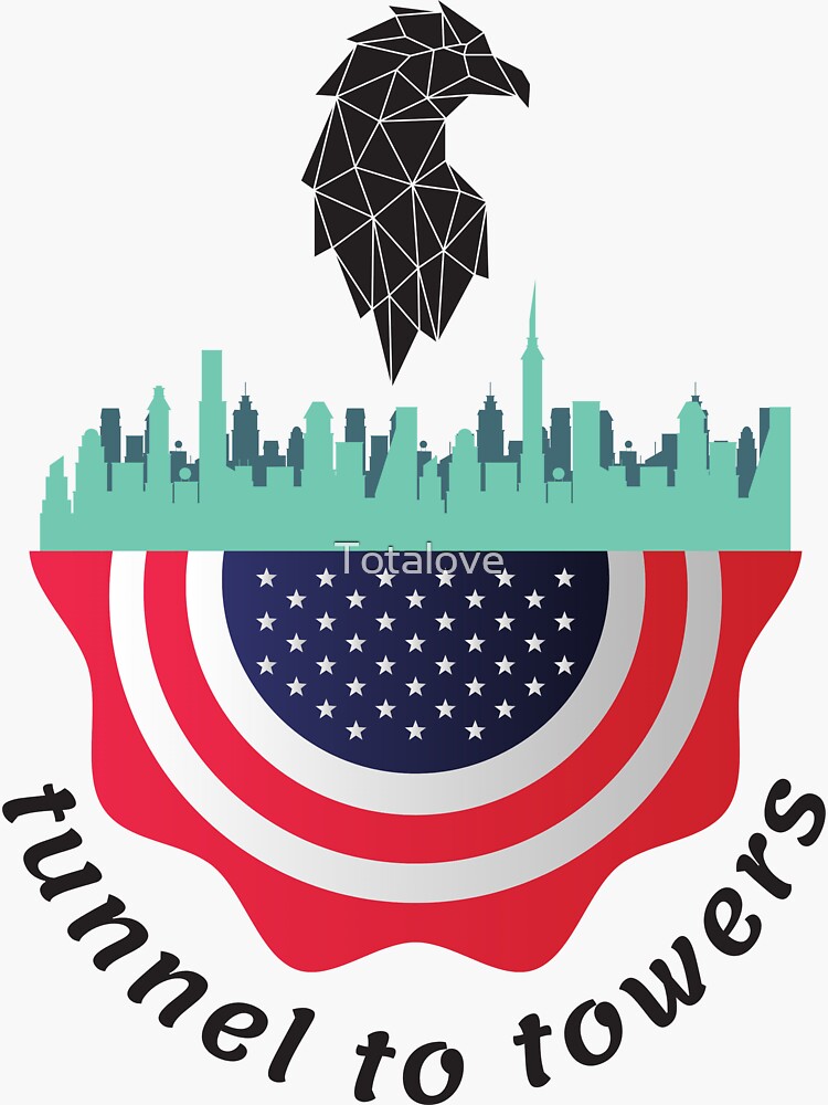 "Tunnel to towers American Flag" Sticker for Sale by Totalove Redbubble