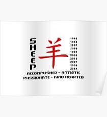 Chinese New Year of The Sheep Goat Ram Poster