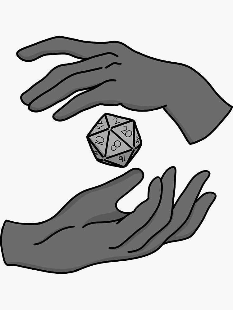 "Dice Master Gray" Sticker for Sale by KatieLibArt Redbubble