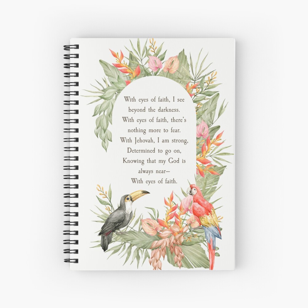 WITH EYES OF FAITH Spiral Notebook