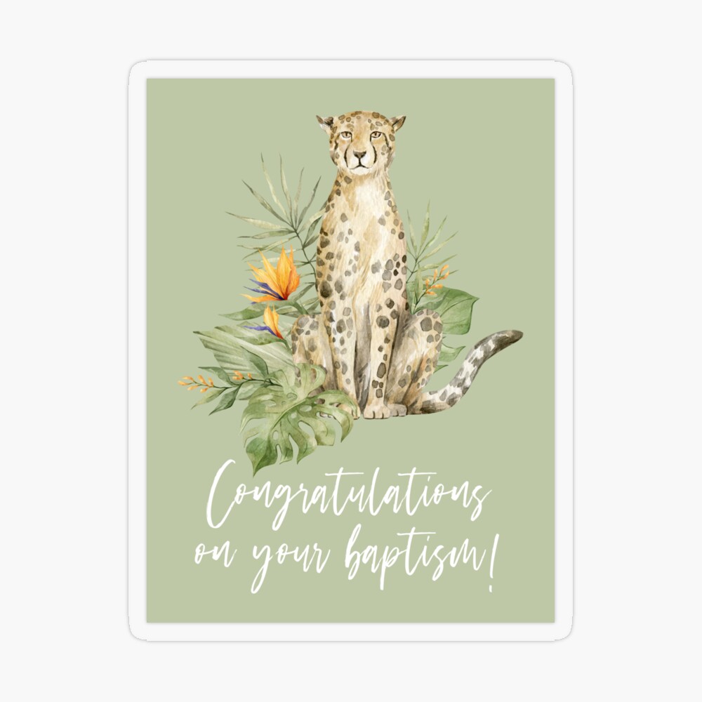 JW Baptism Gifts - Tiger Greeting Card