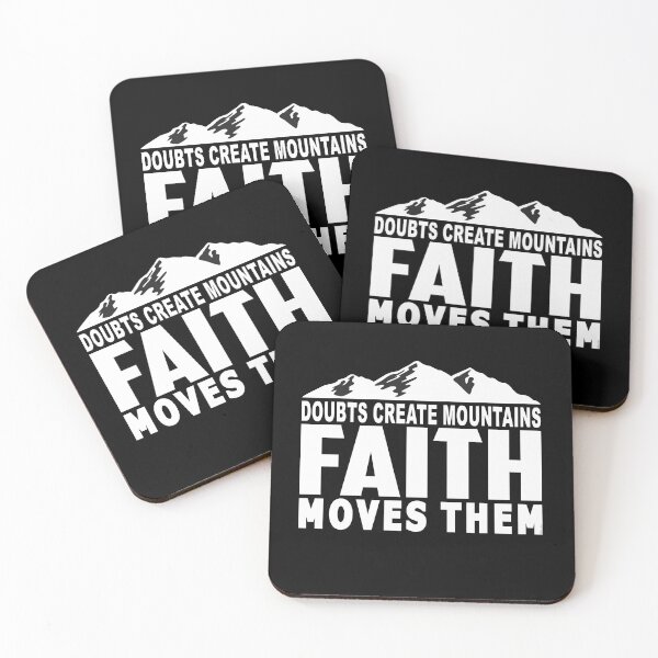 Item preview, DOUBTS CREATE MOUNTAINS, FAITH MOVES THEM Bible-Inspired Design designed and sold by ej-sulu.
