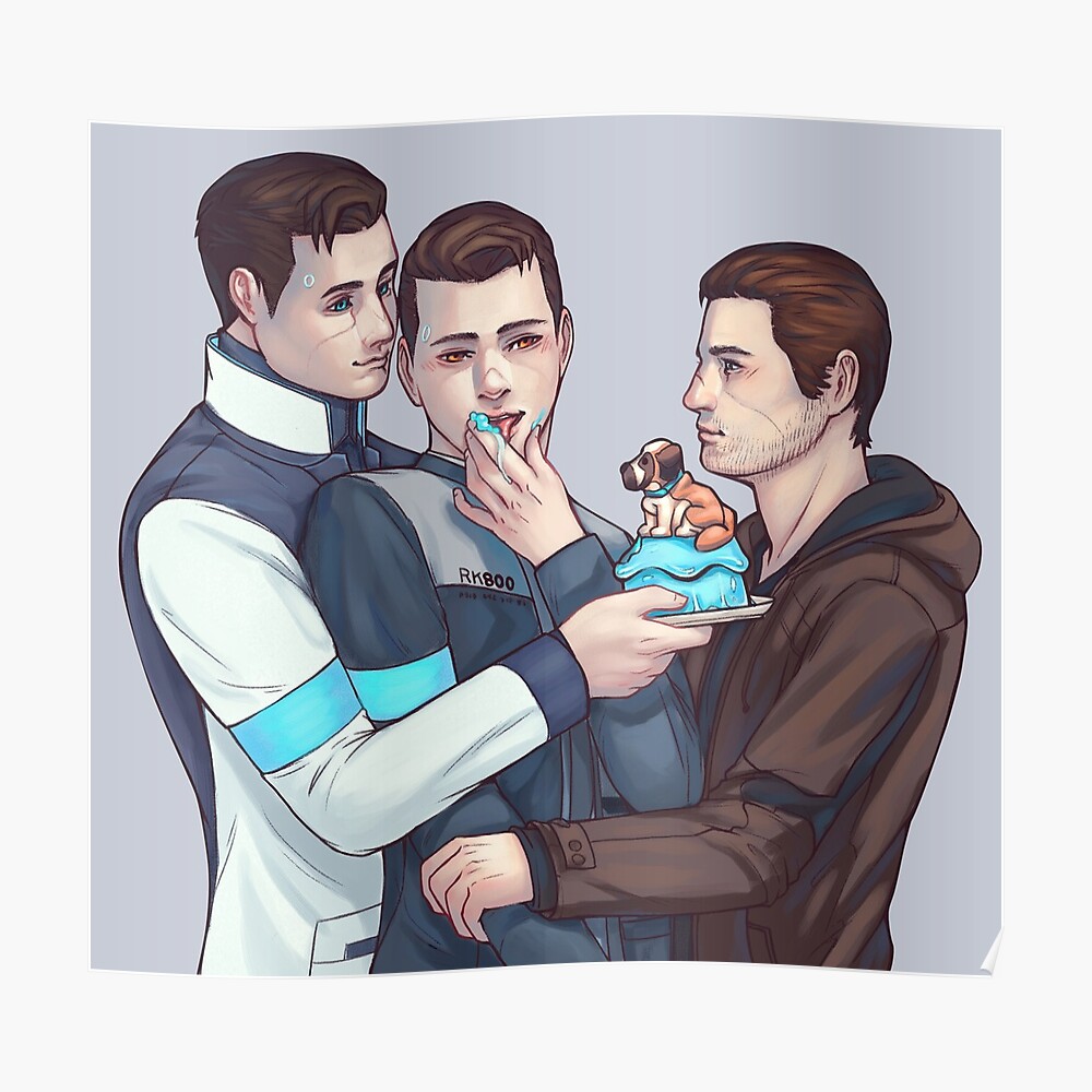 Connor and Sumo (art by me, julientel) : r/DetroitBecomeHuman