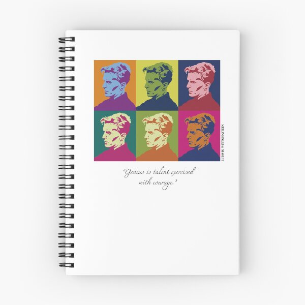 Item preview, pop art Ludwig Wittgenstein, Quotes, Genius is talent exercised with courage.(handwriting) designed and sold by challengecafe.