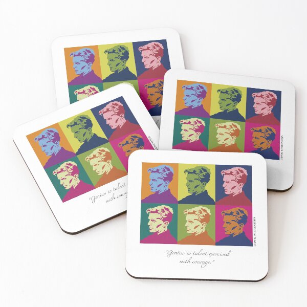 Item preview, pop art Ludwig Wittgenstein, Quotes, Genius is talent exercised with courage.(handwriting) designed and sold by challengecafe.