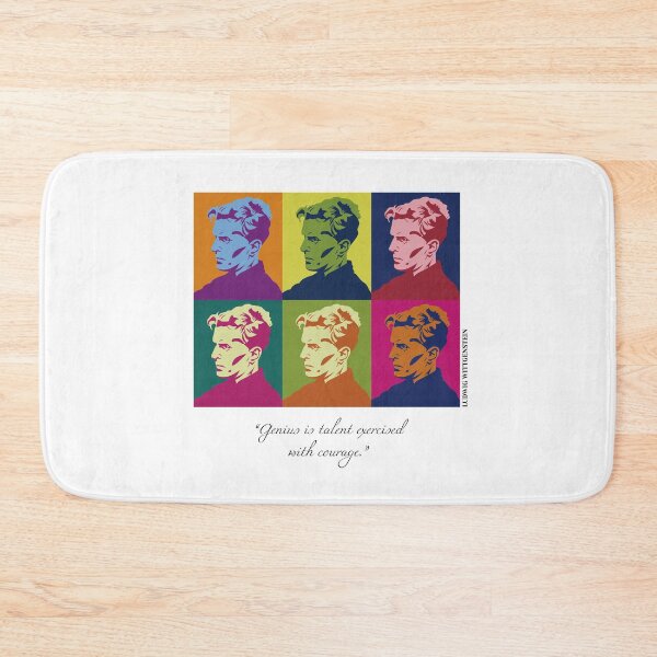 Item preview, pop art Ludwig Wittgenstein, Quotes, Genius is talent exercised with courage.(handwriting) designed and sold by challengecafe.