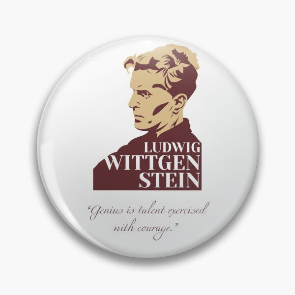 Item preview, philosopher, Ludwig Wittgenstein(handwriting),Genius is talent exercised with courage. designed and sold by challengecafe.