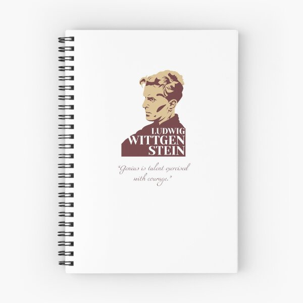 Item preview, philosopher, Ludwig Wittgenstein(handwriting),Genius is talent exercised with courage. designed and sold by challengecafe.