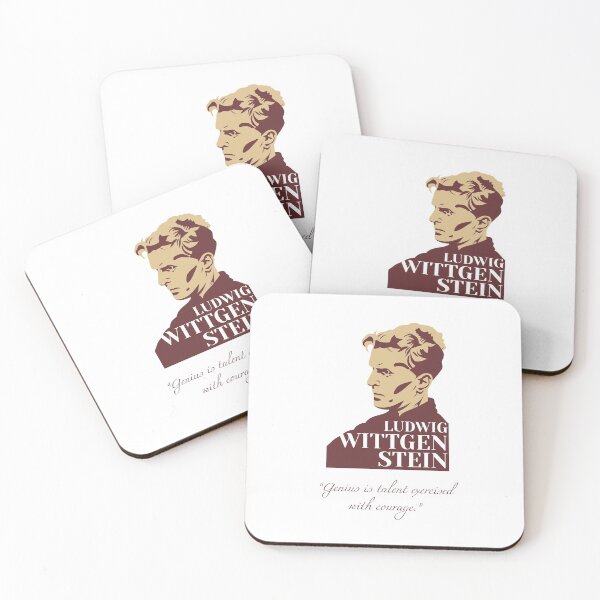 Item preview, philosopher, Ludwig Wittgenstein(handwriting),Genius is talent exercised with courage. designed and sold by challengecafe.