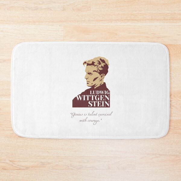 Item preview, philosopher, Ludwig Wittgenstein(handwriting),Genius is talent exercised with courage. designed and sold by challengecafe.