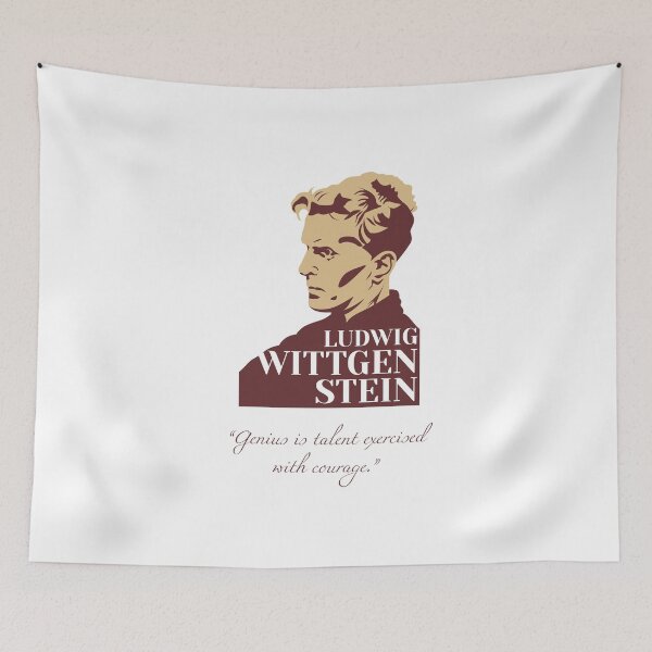 Item preview, philosopher, Ludwig Wittgenstein(handwriting),Genius is talent exercised with courage. designed and sold by challengecafe.