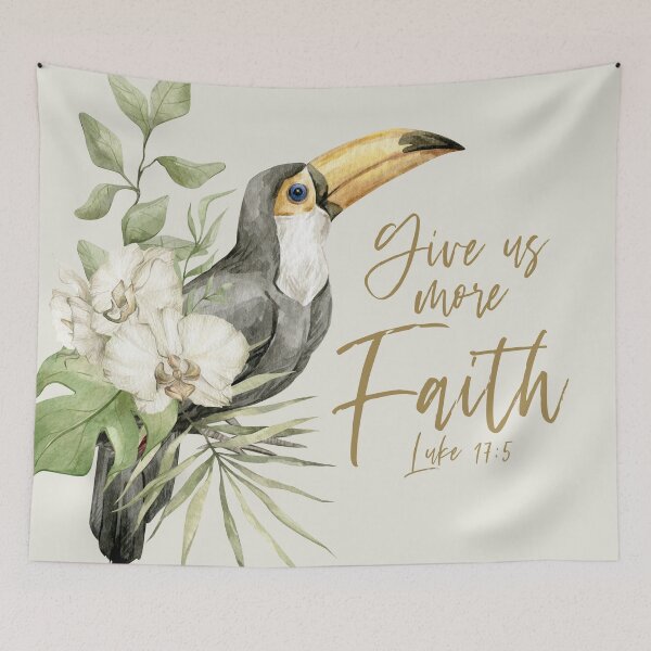 Item preview, GIVE US MORE FAITH (TOUCAN) designed and sold by Paper Bee Gift Shop.