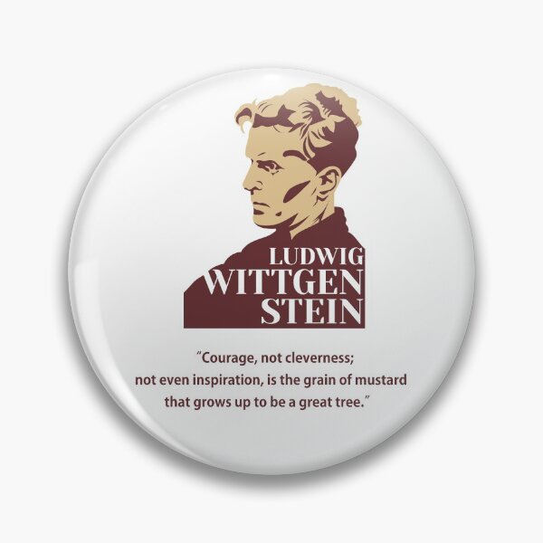 Item preview, philosopher, Ludwig Wittgenstein(gothic),Courage not cleverness designed and sold by challengecafe.