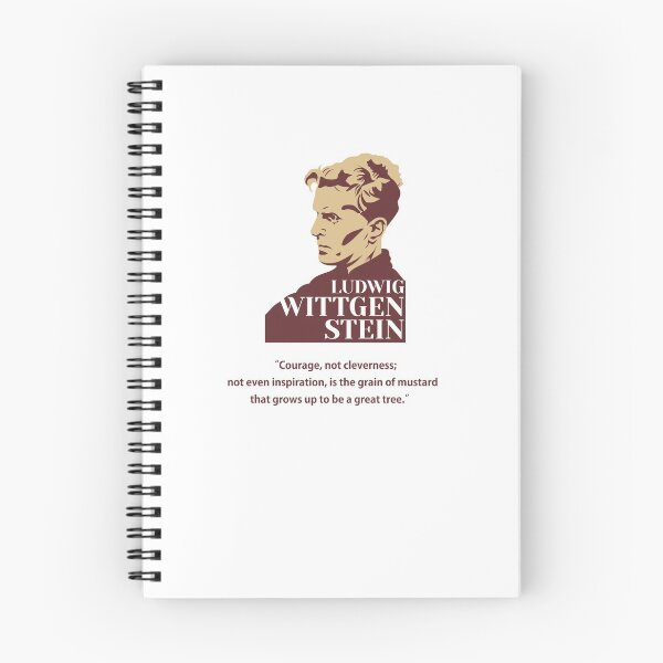 Item preview, philosopher, Ludwig Wittgenstein(gothic),Courage not cleverness designed and sold by challengecafe.