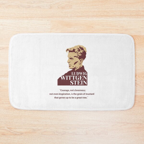Item preview, philosopher, Ludwig Wittgenstein(gothic),Courage not cleverness designed and sold by challengecafe.