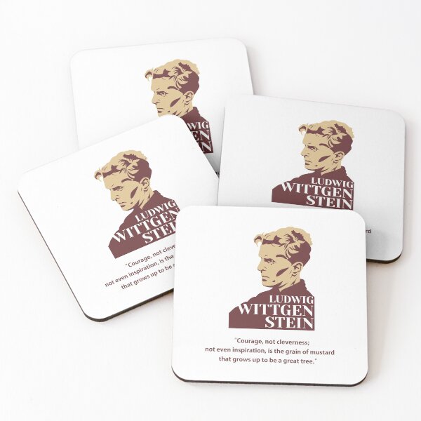 Item preview, philosopher, Ludwig Wittgenstein(gothic),Courage not cleverness designed and sold by challengecafe.