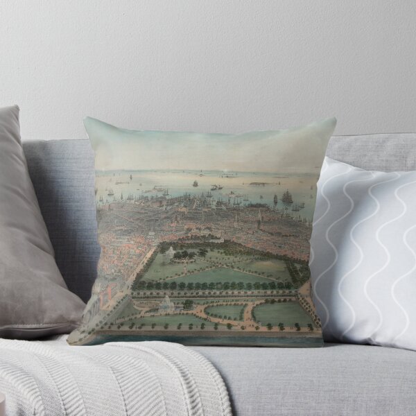 Item preview, Vintage Pictorial Map of Boston MA (1850) designed and sold by BravuraMedia.