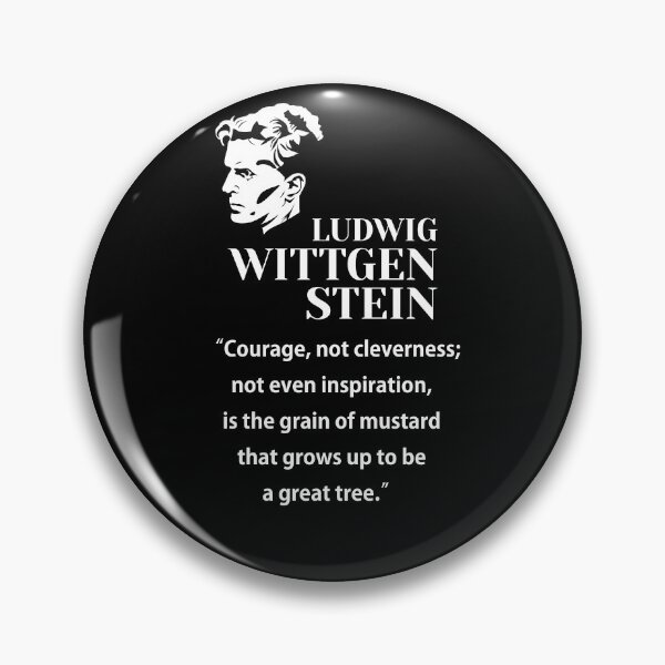 Item preview, philosopher, Ludwig Wittgenstein, (small, black), Courage, not cleverness designed and sold by challengecafe.