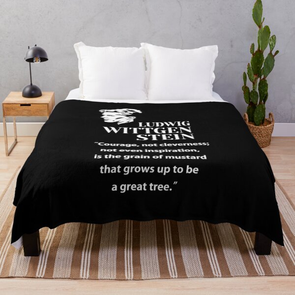 Item preview, philosopher, Ludwig Wittgenstein, (small, black), Courage, not cleverness designed and sold by challengecafe.