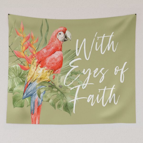 Item preview, WITH EYES OF FAITH (PARROT) designed and sold by Paper Bee Gift Shop.
