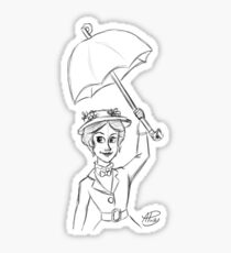 Mary Poppins Sketch Sticker