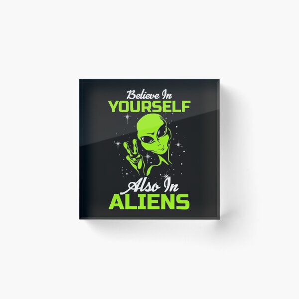 Item preview, Believe In Yourself Also In Aliens Funny Alien Peace Sign designed and sold by ChromanautMerch.