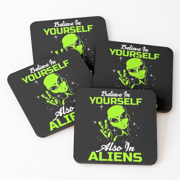 Item preview, Believe In Yourself Also In Aliens Funny Alien Peace Sign designed and sold by ChromanautMerch.