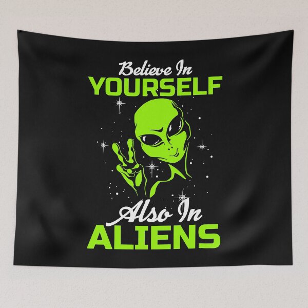 Item preview, Believe In Yourself Also In Aliens Funny Alien Peace Sign designed and sold by ChromanautMerch.