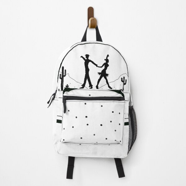 Item preview, Stargazing couple in the desert. (Black print version) designed and sold by AmpawPawp.