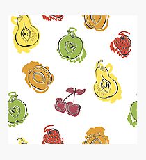 Watercolor fruit Photographic Print