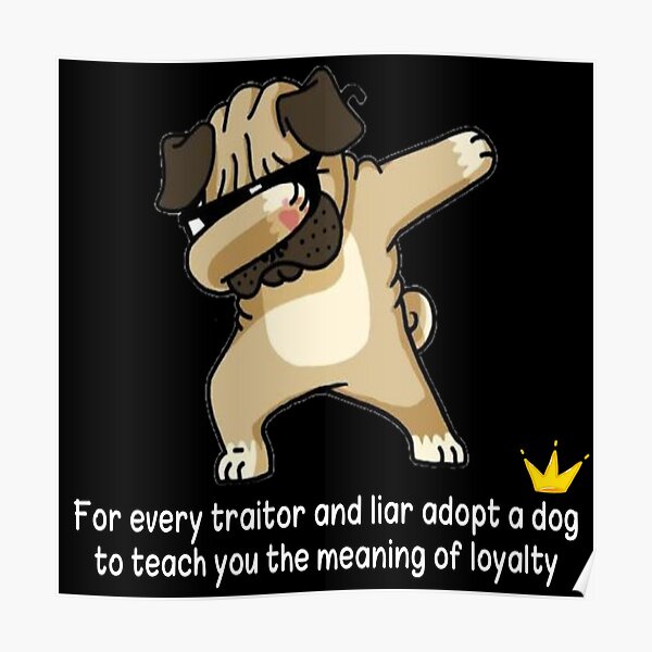 For every traitor and liar adopt a dog to teach you the meaning of loyalty  Sticker for Sale by Abidotshirt