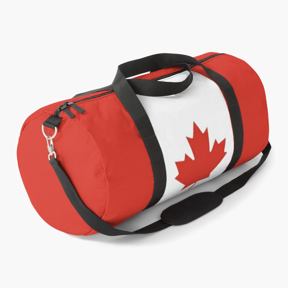 Canadian Flag Vertical Banner Duffle Bag