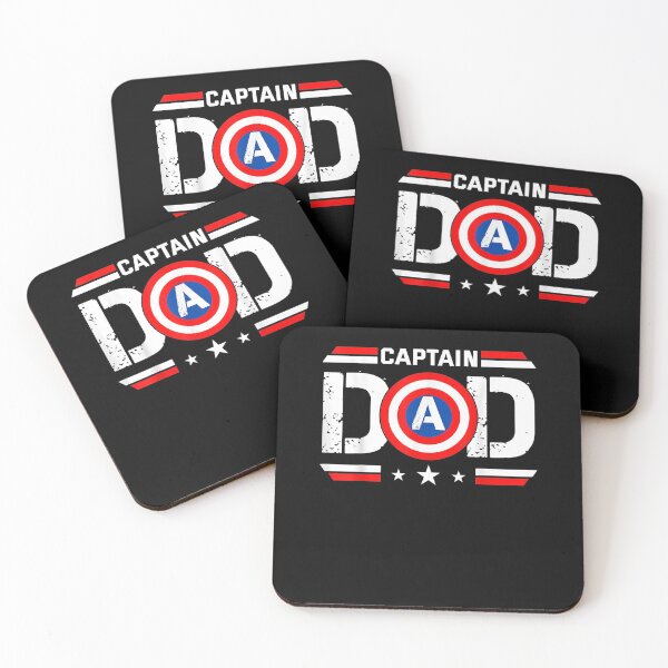 Item preview, Captain Dad Superhero Funny Men Fathers Day Vintage Dad T-Shirt designed and sold by Happy-Luxemb.