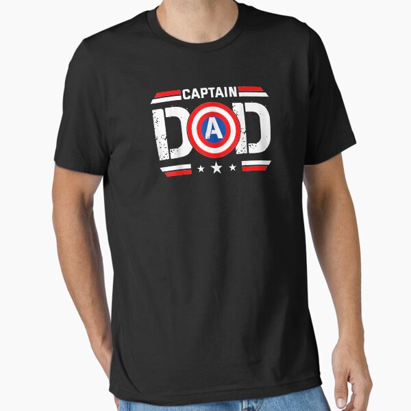 Item preview, Captain Dad Superhero Funny Men Fathers Day Vintage Dad T-Shirt designed and sold by Happy-Luxemb.