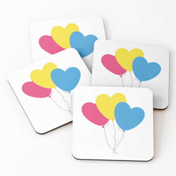 Item preview, Pansexual Pride Heart Balloons designed and sold by meicha.