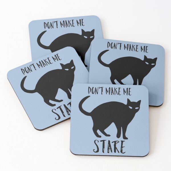 Item preview, Don’t Make Me Stare - Funny Black Cat designed and sold by kcaandwu.