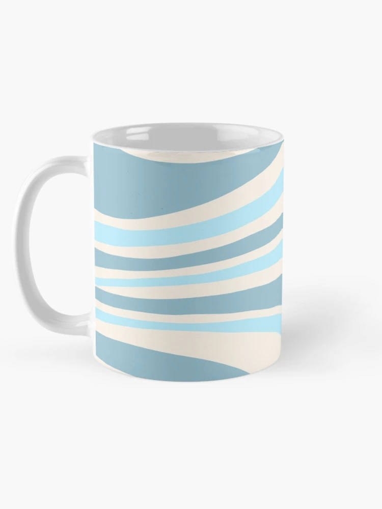 Thumbnail 5 of 6, Coffee Mug, blue waves pattern designed and sold by Florence O’Brien.
