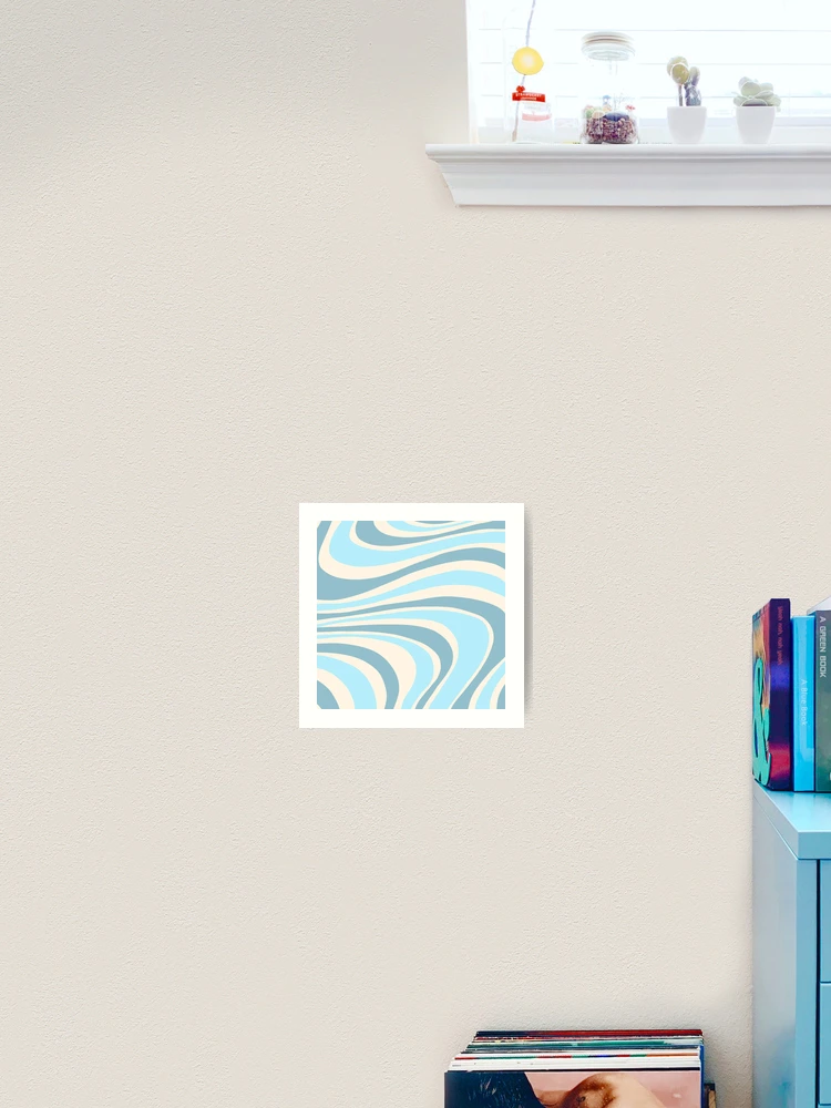 Thumbnail 2 of 3, Art Print, blue waves pattern designed and sold by Florence O’Brien.