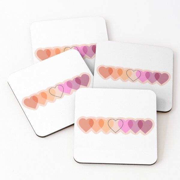 Item preview, Cute Subtle Lesbian Pride Flag Five Hearts designed and sold by piperdooley.