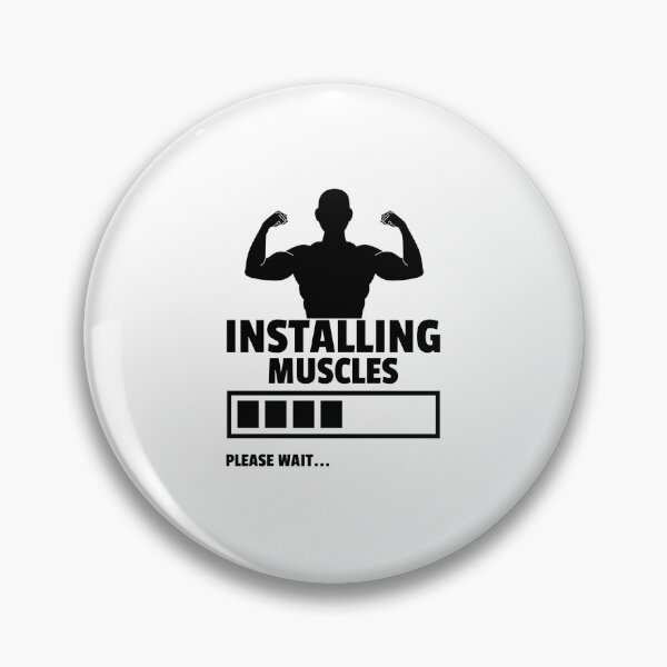 Item preview, Installing Muscles Please Wait Black - Funny Gym designed and sold by GymWearDepot.