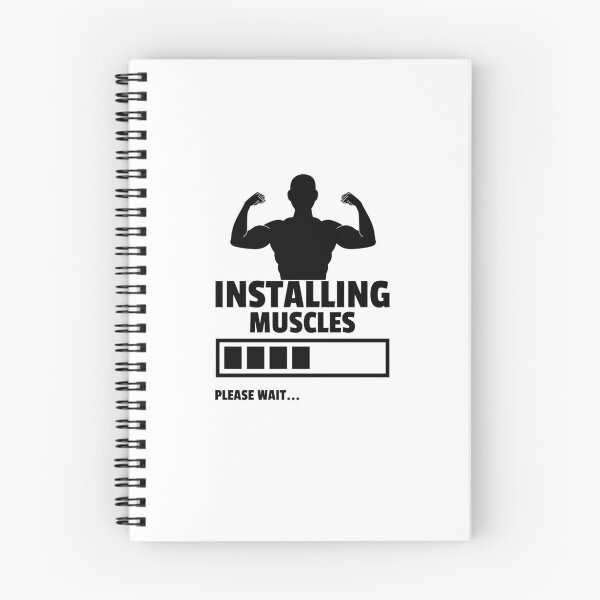 Item preview, Installing Muscles Please Wait Black - Funny Gym designed and sold by GymWearDepot.